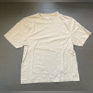 Classic Beige Short Sleeve Tee 100% Organic Cotton